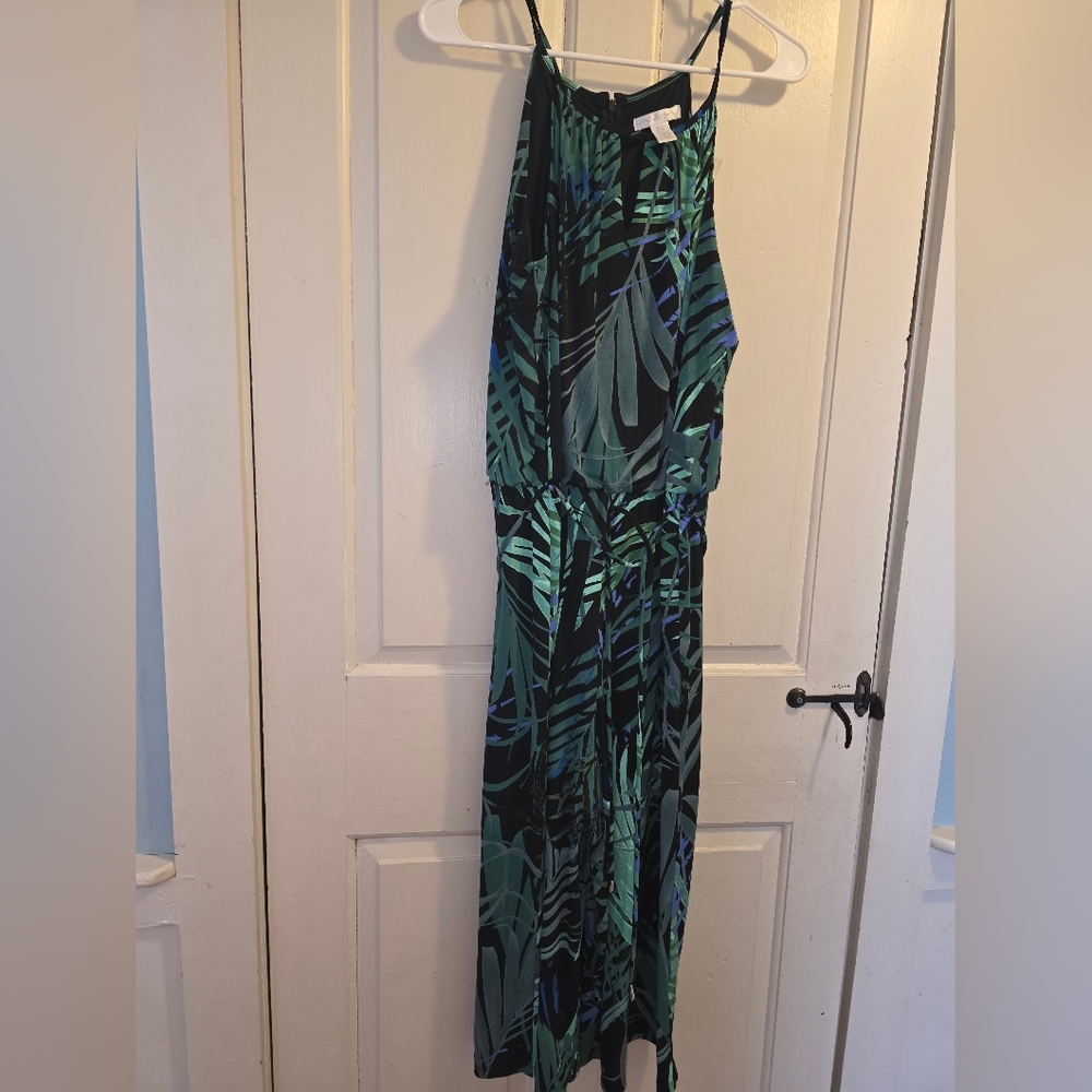 London Times Green and Black Jumpsuit
